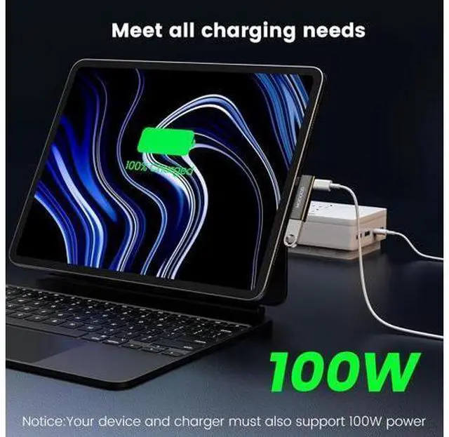 Alt view image 4 of 7 - USB C OTG Adapter USB C Splitter with 100W PD Charging USB3.0 to USB c Adapter Type C Splitter Power and Data Supported for Galaxy S24 Quest 3 Google Chromecast 3D Printer Octo4a Pi-KVM