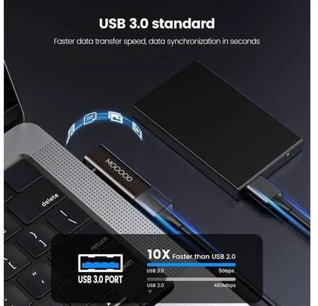 Alt view image 6 of 7 - USB C OTG Adapter USB C Splitter with 100W PD Charging USB3.0 to USB c Adapter Type C Splitter Power and Data Supported for Galaxy S24 Quest 3 Google Chromecast 3D Printer Octo4a Pi-KVM