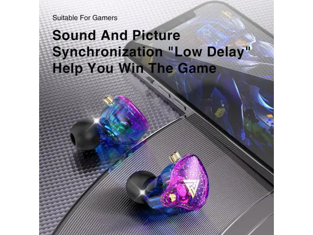 Alt view image 7 of 7 - HJX QKZ AK6 Pro Wired IEM for Gaming Earbuds with MIC, in Ear Monitor Headphones, Deep Bass Sound, 1DD 10mm Dynamic Driver, IEM for Music Video Calling(Colors)
