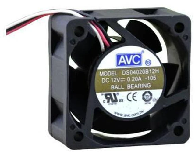 Alt view image 2 of 4 - DS04020B12H 12V 0.20A 4020 Cooling Fan, 40X40X20MM 3-Wire