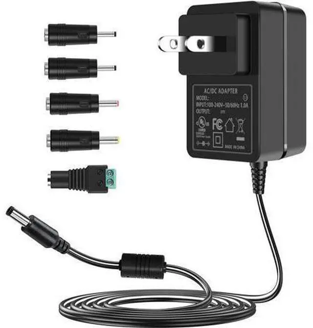 Main image of 24V 1.5A Power Supply Cord 36W AC DC Adapter 100-240V to 24 Volt with 5 Interchangeable Tips Compatible with LED Strip Lights Light Diffuser Speakers and More (Not for Charging)