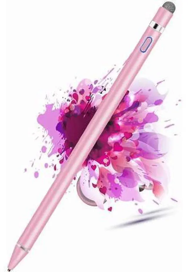 Main image of Active Stylus Pen for Touchscreen Drawing&Writing High Sensitivity Rechargeable iPad Pencil with 1.45mm Fine Tip Stylus Pen for iPad/iPad Pro/Mini/Android/Smartphones/Tablets/Laptop/iPhones/iOS-Pink