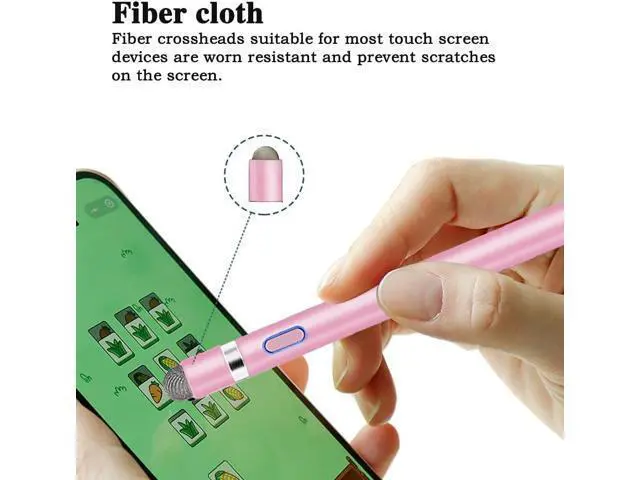 Alt view image 6 of 7 - Active Stylus Pen for Touchscreen Drawing&Writing High Sensitivity Rechargeable iPad Pencil with 1.45mm Fine Tip Stylus Pen for iPad/iPad Pro/Mini/Android/Smartphones/Tablets/Laptop/iPhones/iOS-Pink