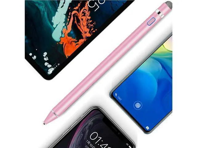 Alt view image 7 of 7 - Active Stylus Pen for Touchscreen Drawing&Writing High Sensitivity Rechargeable iPad Pencil with 1.45mm Fine Tip Stylus Pen for iPad/iPad Pro/Mini/Android/Smartphones/Tablets/Laptop/iPhones/iOS-Pink
