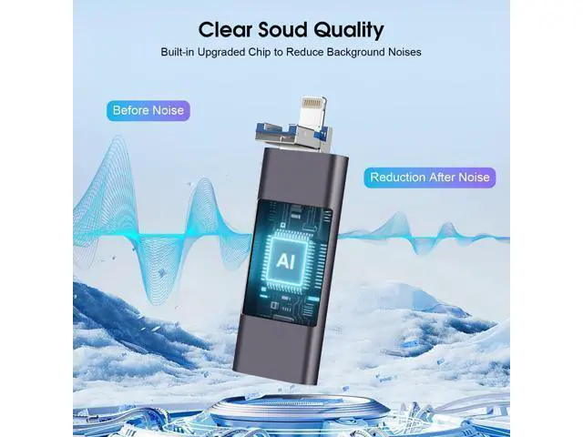 Alt view image 5 of 7 - 64GB Voice Recorder Digital Voice Activated Recorder USB/Type-C 750Hrs Recording Device with Noise Reduction Rechargeable Mini Pocket Audio Recording Devices for Lectures, Interview, Meeting, Class