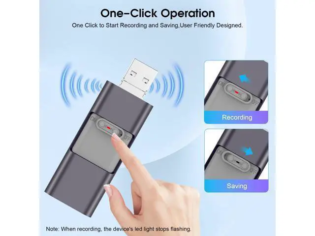 Alt view image 6 of 7 - 64GB Voice Recorder Digital Voice Activated Recorder USB/Type-C 750Hrs Recording Device with Noise Reduction Rechargeable Mini Pocket Audio Recording Devices for Lectures, Interview, Meeting, Class