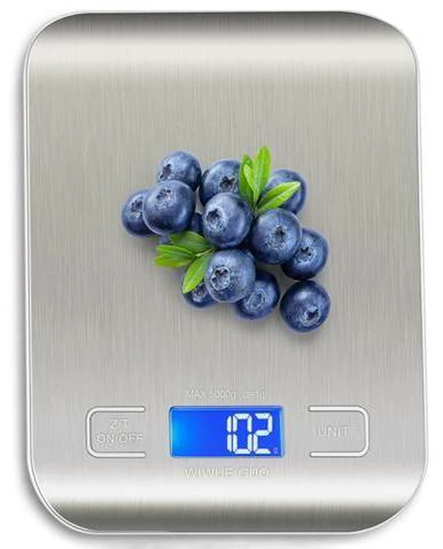 Main image of SOEWIOU Food Scale, Kitchen Scale, Weight Scale Grams and Ounces for Weight Loss, Baking, Cooking, Keto and Meal Prep, LCD Display, 304 Stainless Steel