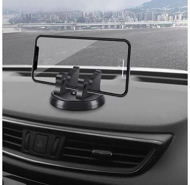 Main image of SOEWIOU Dashboard Phone Holder for Car Vertical Horizontal 360 Rotate,Cell Phone Holder for Car Compatible with i-Phone Samsung Android Smartphones GPS Devices for Various Dashboards(1PC,Black)