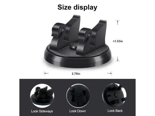 Alt view image 2 of 7 - SOEWIOU Dashboard Phone Holder for Car Vertical Horizontal 360 Rotate,Cell Phone Holder for Car Compatible with i-Phone Samsung Android Smartphones GPS Devices for Various Dashboards(1PC,Black)
