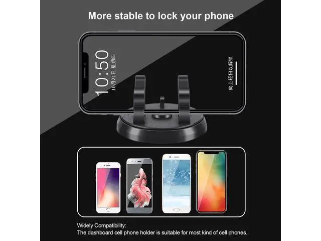 Alt view image 6 of 7 - SOEWIOU Dashboard Phone Holder for Car Vertical Horizontal 360 Rotate,Cell Phone Holder for Car Compatible with i-Phone Samsung Android Smartphones GPS Devices for Various Dashboards(1PC,Black)