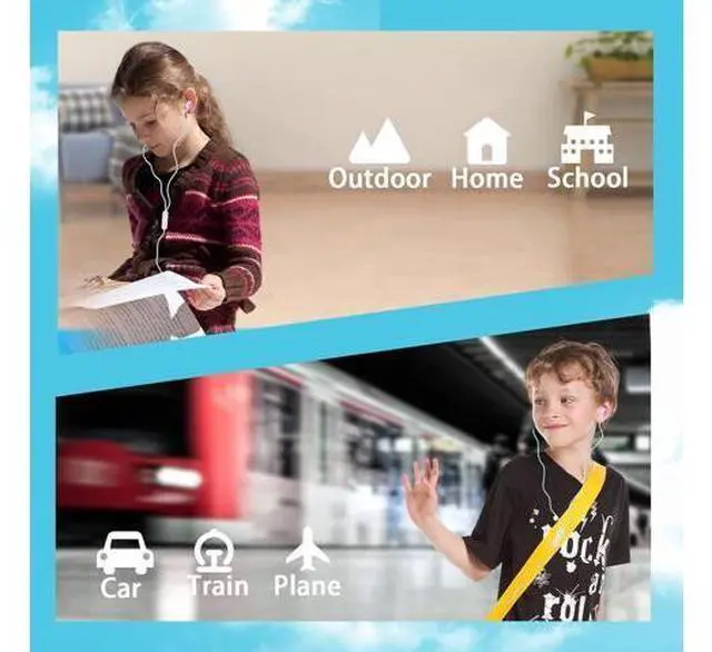 Alt view image 7 of 7 - Cute Donut Earbuds for Kids Kid Size Wired Earbud & in-Ear Headphones with Microphone and Lovely Earphones Storage Case Gifts for School Girls and Boys (Sky Blue)