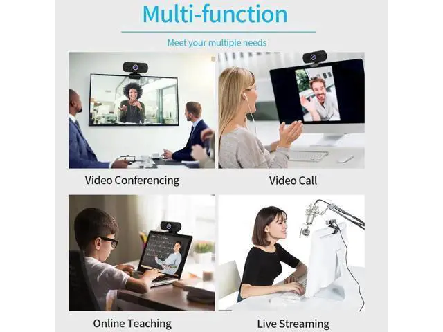 Alt view image 3 of 7 - WISDUM 1080p Full Hd Webcam,Computer Laptop Pc Mac Desktop Camera Conference and Video Call,Pro Stream Webcam with Plug and Play Video Calling Webcam