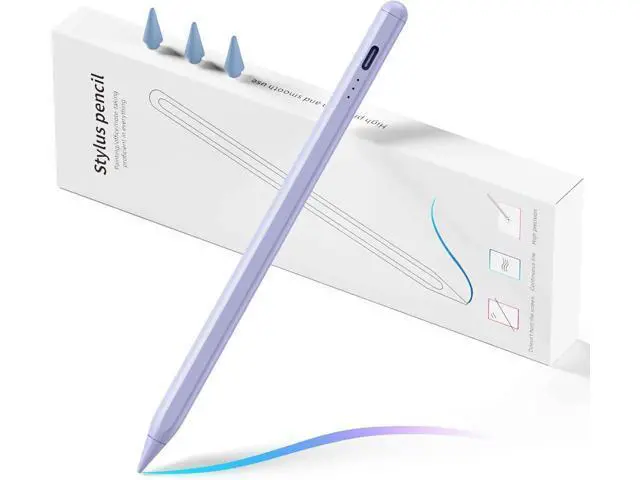 Main image of Stylus Pen for iPad Fast Charging Pencil for Pad with Palm Rejection Tilt Sensitivity for iPad 6-10 Pro 11/12.9/M4 Air 3/4/5/M2 Mini 5/6 Purple