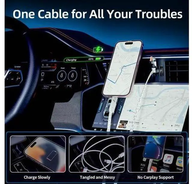 Alt view image 4 of 7 - 4 in 1 Charging Cable 5FT -MAX 66W Fast Charging Multi Charging Cable for All Devices USB A/C to C/Lightning Cable Multiple iPhone Charger Cord for iPhone 16/15/14/13/iPad/Android/Tablets and More