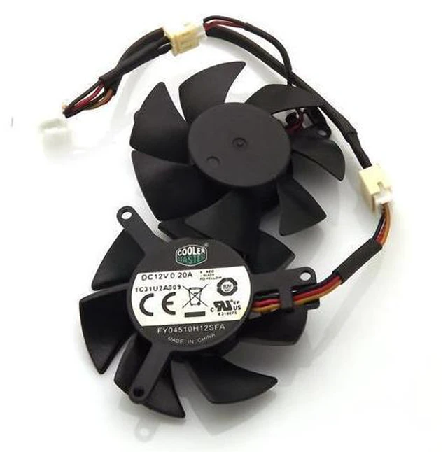 Alt view image 3 of 6 - FY04510H12SFA 12V 0.2A 45mm 39*39*39mm 3Wire 4Pin Fan For MSI R6450 6570 6670 V5 Graphics / Video Card Cooler Cooling Fan