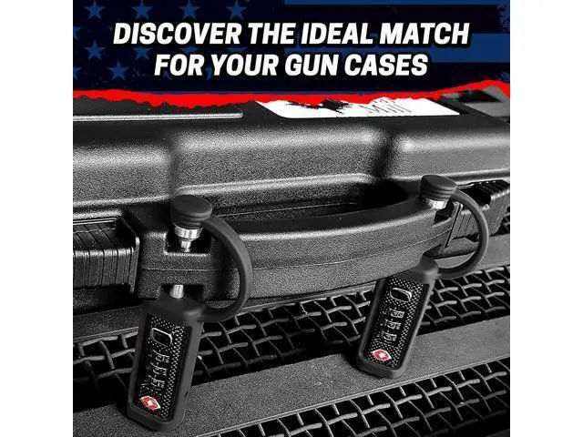 Alt view image 3 of 7 - Cedar Mill TSA Approved Gun Case Lock Durable Cut-Resistant Security TSA Locks for Gun Case Pistol Case Revolver Gun Case or Firearms Child-Safe Trigger Locks for Rifles and Shotguns
