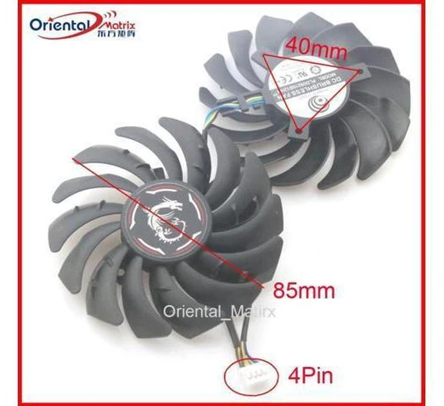 Main image of PLD09210S12HH 85mm 12V 0.40A 4Pin VGA Fan For MSI GTX1650 1660 1660Ti GAMING/X Video Graphics Card Cooler Cooling Fan