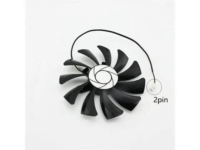 Alt view image 2 of 4 - Graphics Card Fan 12V 0.57A 2Pin 85mm for MSI RX560 GTX1050/1050ti AERO ITX GPU Cooling Fan Cooler HA9010H12F-Z