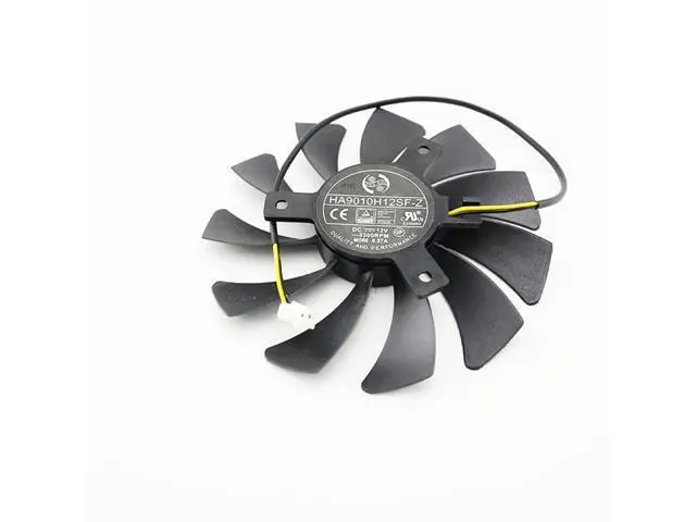 Alt view image 3 of 4 - Graphics Card Fan 12V 0.57A 2Pin 85mm for MSI RX560 GTX1050/1050ti AERO ITX GPU Cooling Fan Cooler HA9010H12F-Z