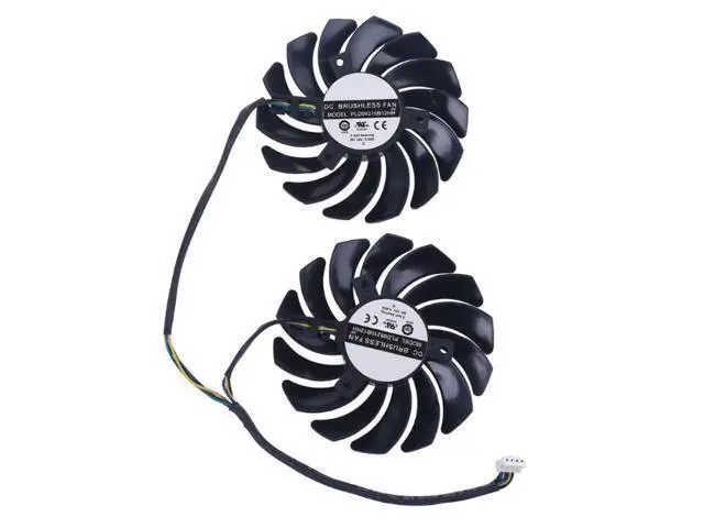 Alt view image 3 of 4 - 1 Pair 87mm PLD09210B12HH 4 Pin Graphics Video Card Cooling Fan for MSI RX 470 480 570 580 Armor Cooler Fan