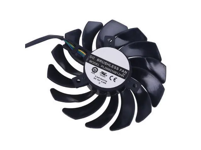 Alt view image 4 of 4 - 1 Pair 87mm PLD09210B12HH 4 Pin Graphics Video Card Cooling Fan for MSI RX 470 480 570 580 Armor Cooler Fan