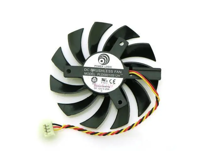 Alt view image 2 of 6 - PLD08010S12H 12V 0.25A 75mm 40*40*40mm 3Wire 4Pin VGA Fan For MSI N450GTS-MD1GD3 Graphics Card Cooling Fan