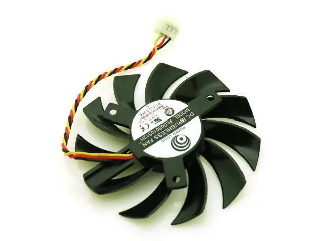 Alt view image 3 of 6 - PLD08010S12H 12V 0.25A 75mm 40*40*40mm 3Wire 4Pin VGA Fan For MSI N450GTS-MD1GD3 Graphics Card Cooling Fan