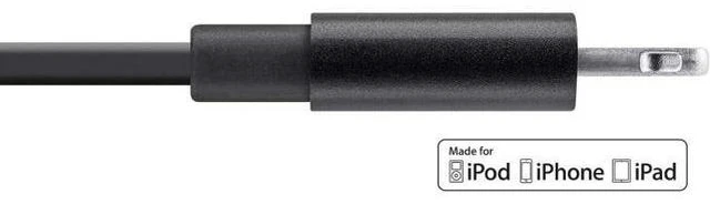 Alt view image 5 of 6 - Flat MFi Certified Lightning to USB Type-A Charging Cable 3 Feet Black - Premium Series