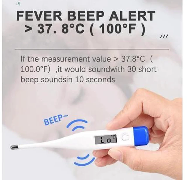 Alt view image 5 of 7 - SOEWIOU Digital Thermometer for Adults & Kids - Oral, Rectal, Underarm Fever Thermometer with Fever Alarm, C/F Switchable, Medical Grade.