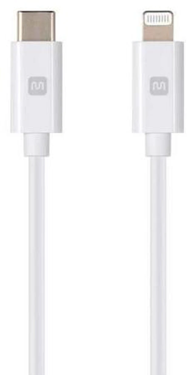 Main image of Essential MFi Certified Lightning to USB-C Charging Cable - Gold Plated 1.5 Feet White