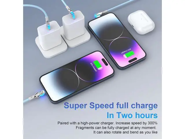 Alt view image 4 of 7 - Bidirectional 90 Degree iPhone Charging Cable 6FT Left&Right Angle USB to Lightning Cable High Speed Data Sync Lightning Charger Cord for iPhone 14/13/12/11/Pro/Max/XS/MAX/XR/XS/X/8/7/Plus/6S