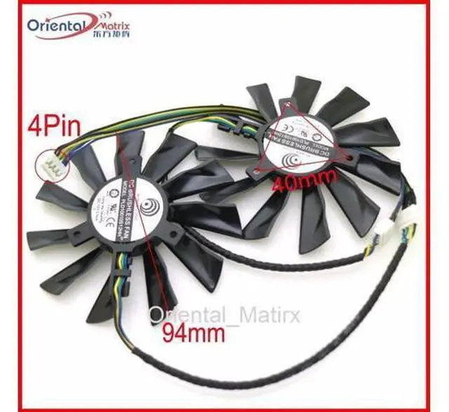 Main image of 2pcs/lot PLD10010S12HH 95mm 12V 0.35A VGA Fan For MSI GTX770 R9-280X R9-270X R7-260X GTX780 Graphics Card Fan