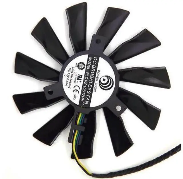 Alt view image 2 of 6 - 2pcs/lot PLD10010S12HH 95mm 12V 0.35A VGA Fan For MSI GTX770 R9-280X R9-270X R7-260X GTX780 Graphics Card Fan