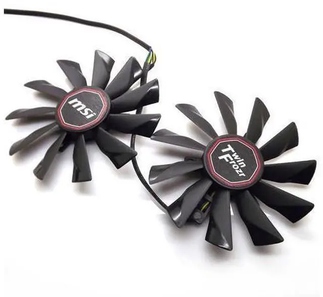 Alt view image 2 of 6 - 2pcs/lot PLD10010S12HH 95mm 4Pin VGA Fan For MSI R9-290X R9-280X R9-270X R7-260X Graphics Card Fan