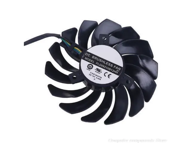 Alt view image 2 of 3 - 1 Pair 87mm PLD09210B12HH 4 Pin Graphics Video Card Cooling Fan for MSI RX 470 480 570 580 Armor M23 21 Drop