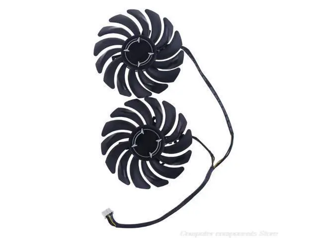 Alt view image 3 of 3 - 1 Pair 87mm PLD09210B12HH 4 Pin Graphics Video Card Cooling Fan for MSI RX 470 480 570 580 Armor M23 21 Drop