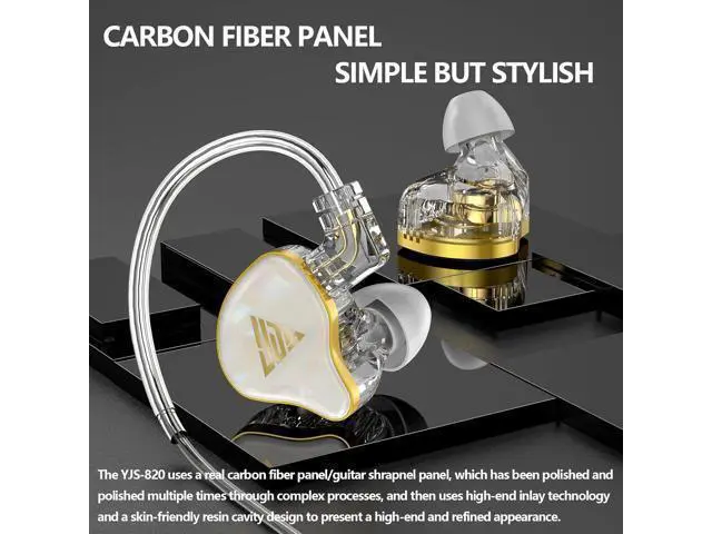 Alt view image 3 of 7 - in Ear Monitor HiFi Headphones with Dual Magnetic Dynamic Driver Hybrid Banlance Armature with Dynamic in Ear Headphones IEM Earphones Gaming Earbuds (Without mic)