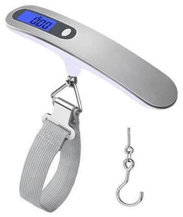 Main image of SOEWIOU Luggage Scale 50kg/110lb High Precision Portable Digital LCD Display Scale Household Aircraft Outdoor Fishing Scale Weight Balance Suitcase Travel Bag Hanging Steelyard Scale Tool with Hook