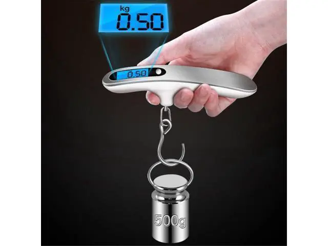 Alt view image 2 of 7 - SOEWIOU Luggage Scale 50kg/110lb High Precision Portable Digital LCD Display Scale Household Aircraft Outdoor Fishing Scale Weight Balance Suitcase Travel Bag Hanging Steelyard Scale Tool with Hook