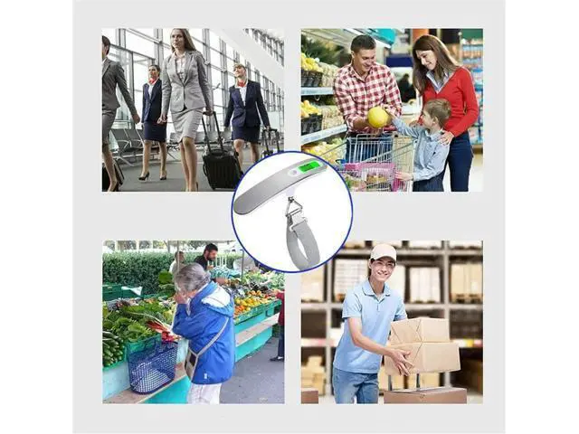 Alt view image 7 of 7 - SOEWIOU Luggage Scale 50kg/110lb High Precision Portable Digital LCD Display Scale Household Aircraft Outdoor Fishing Scale Weight Balance Suitcase Travel Bag Hanging Steelyard Scale Tool with Hook