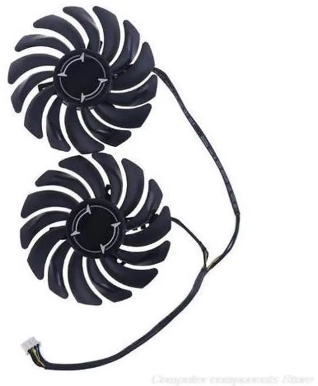 Alt view image 3 of 3 - 1 Pair 87mm PLD09210B12HH 4 Pin Graphics Video Card Cooling Fan for MSI RX 470 480 570 580 Armor M23 21 Drop