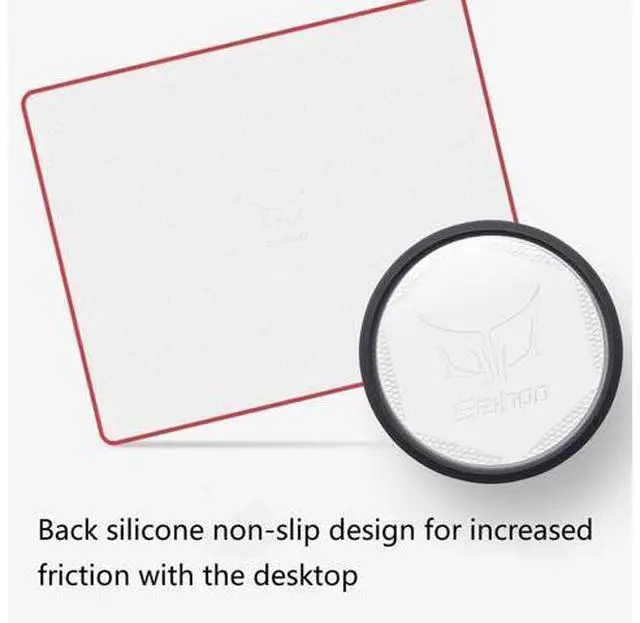 Alt view image 4 of 7 - Mouse Pad Resin Hard Surface Mouse Mat Polymer Silicone Bottom Gaming Mousepad No Smell Waterproof for Games Office 24 x 20cm (9.5 x 7.8in)