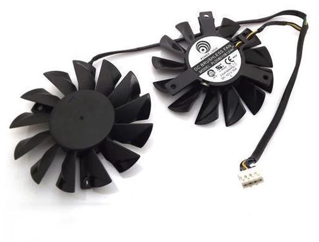 Alt view image 2 of 6 - 2pcs/lot PLD08010S12HH 12V 0.35A 75mm For MSI Hawk Twin Frozr GTX650 HD7950 R7870 HD7870 Cooling Fan