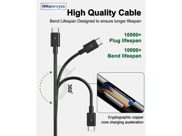 Alt view image 6 of 6 - 65W 45W Laptop Charger USB C - Compatible with Latitude 5420 5520 7275 7420 7410 7370 XPS 13 9350 9250 9380 9370 9360 9365 Adapter Power Cord