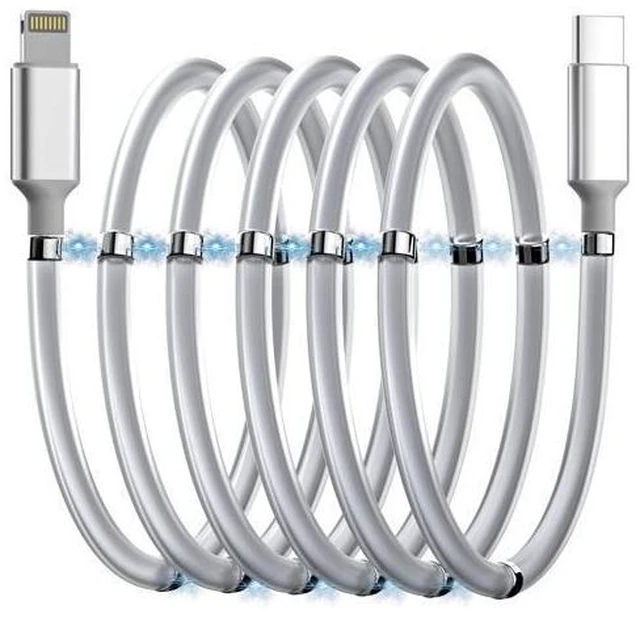 Main image of Magnetic USB C to Lightning iPhone Cable Type C Super Organized Charging Magnetic Absorption Nano Data Cable Compatible iPhone 14/13/12/11/Mini/Pro/Max/X/XR/8/SE iPad Air/Pro/Mini_2