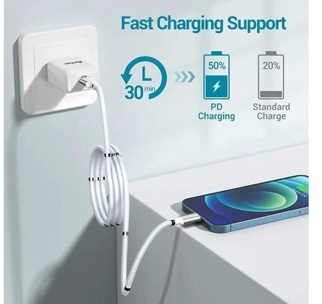 Alt view image 4 of 7 - Magnetic USB C to Lightning iPhone Cable Type C Super Organized Charging Magnetic Absorption Nano Data Cable Compatible iPhone 14/13/12/11/Mini/Pro/Max/X/XR/8/SE iPad Air/Pro/Mini_2