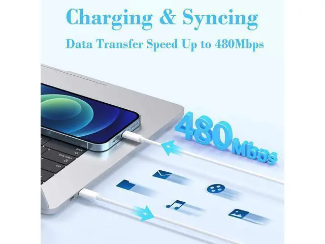 Alt view image 3 of 7 - iPhone Fast Charger Cable Fast Charger iPhone 20W PD USB C Wall Charger Type C Power Adapter Lightning Cable Fast Charging Plug Compatible with iPhone14/13 Pro/12/11/XS/Max/XR/X/8 Plus/SE 2022 iPad