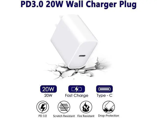 Alt view image 4 of 7 - iPhone Fast Charger Cable Fast Charger iPhone 20W PD USB C Wall Charger Type C Power Adapter Lightning Cable Fast Charging Plug Compatible with iPhone14/13 Pro/12/11/XS/Max/XR/X/8 Plus/SE 2022 iPad