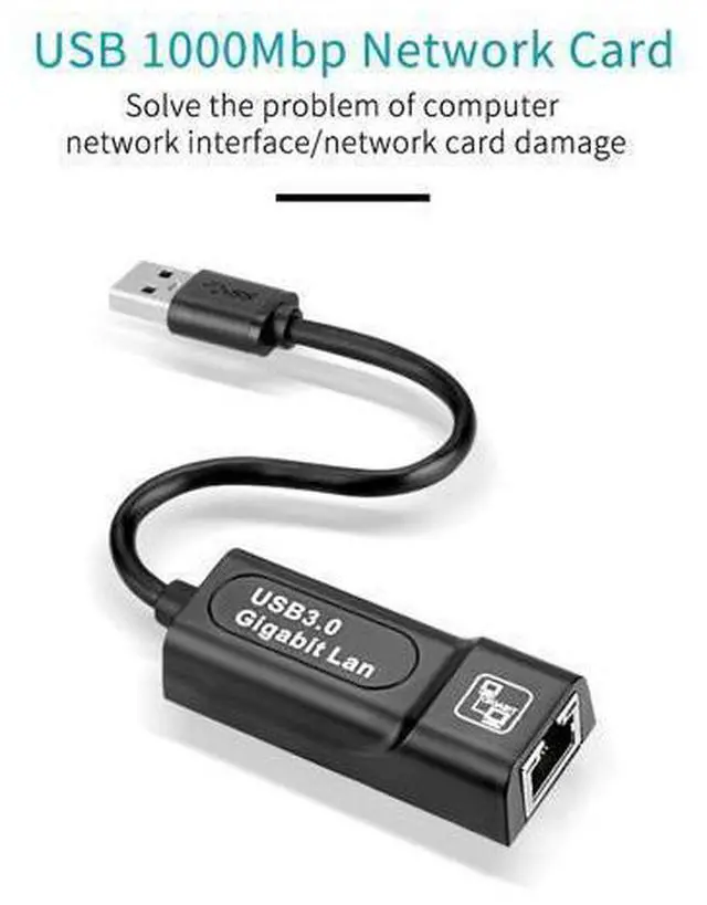 Alt view image 3 of 7 - USB 3.0 to Gigabit Ethernet Adapter Supporting 10/100 / 1000 Mbps Ethernet for MacBook, Mac Pro/Mini, iMac, XPS, Surface Pro, Notebook PC, USB Flash