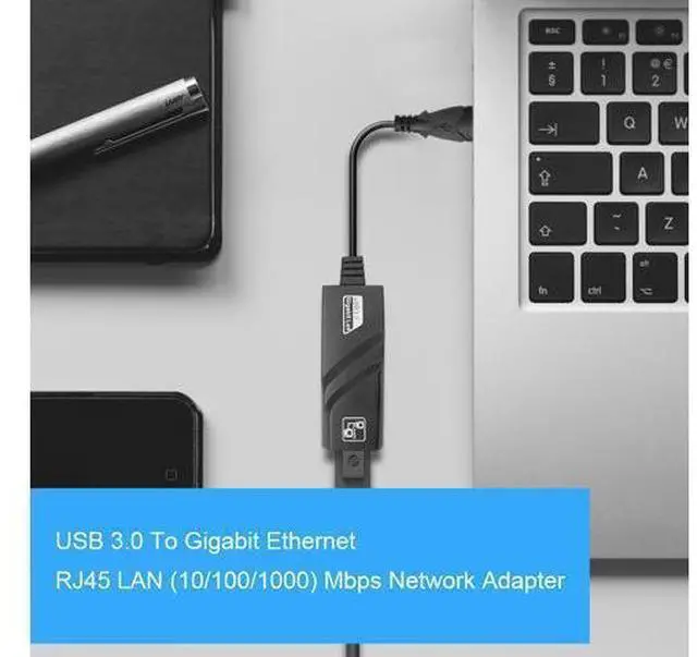 Alt view image 2 of 7 - USB 3.0 to Gigabit Ethernet Adapter Supporting 10/100 / 1000 Mbps Ethernet for MacBook, Mac Pro/Mini, iMac, XPS, Surface Pro, Notebook PC, USB Flash